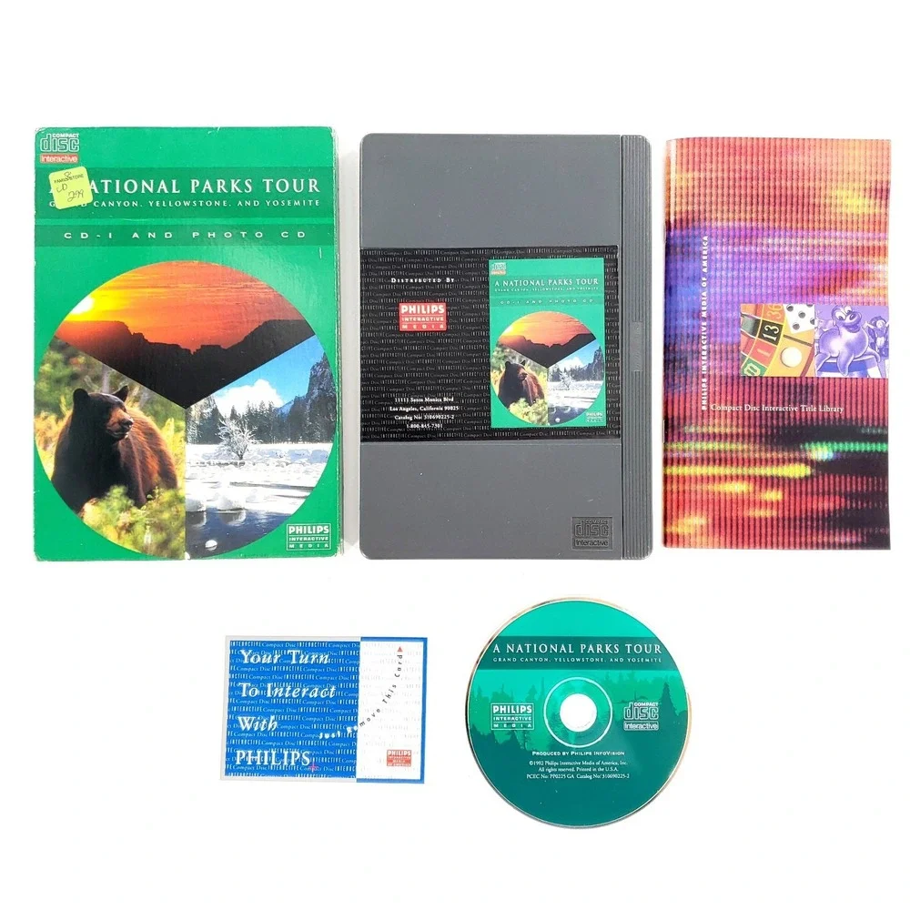 A National Parks Tour CD-I Philips Complete Big Box w/ Slip Cover Tested & Works
